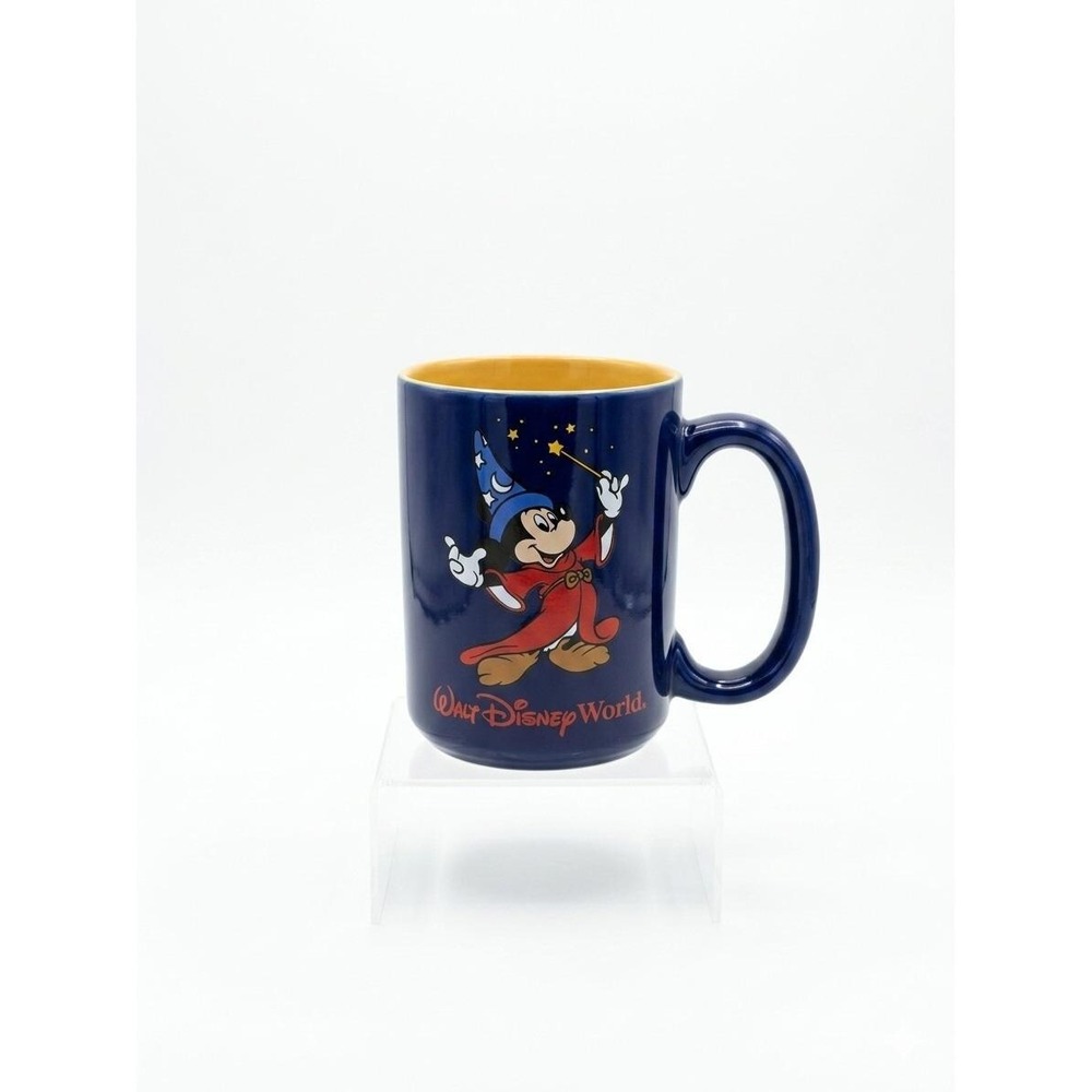 Disney Sorcerer Mickey Walt Disney World Blue Ceramic Coffee Mug Thailand